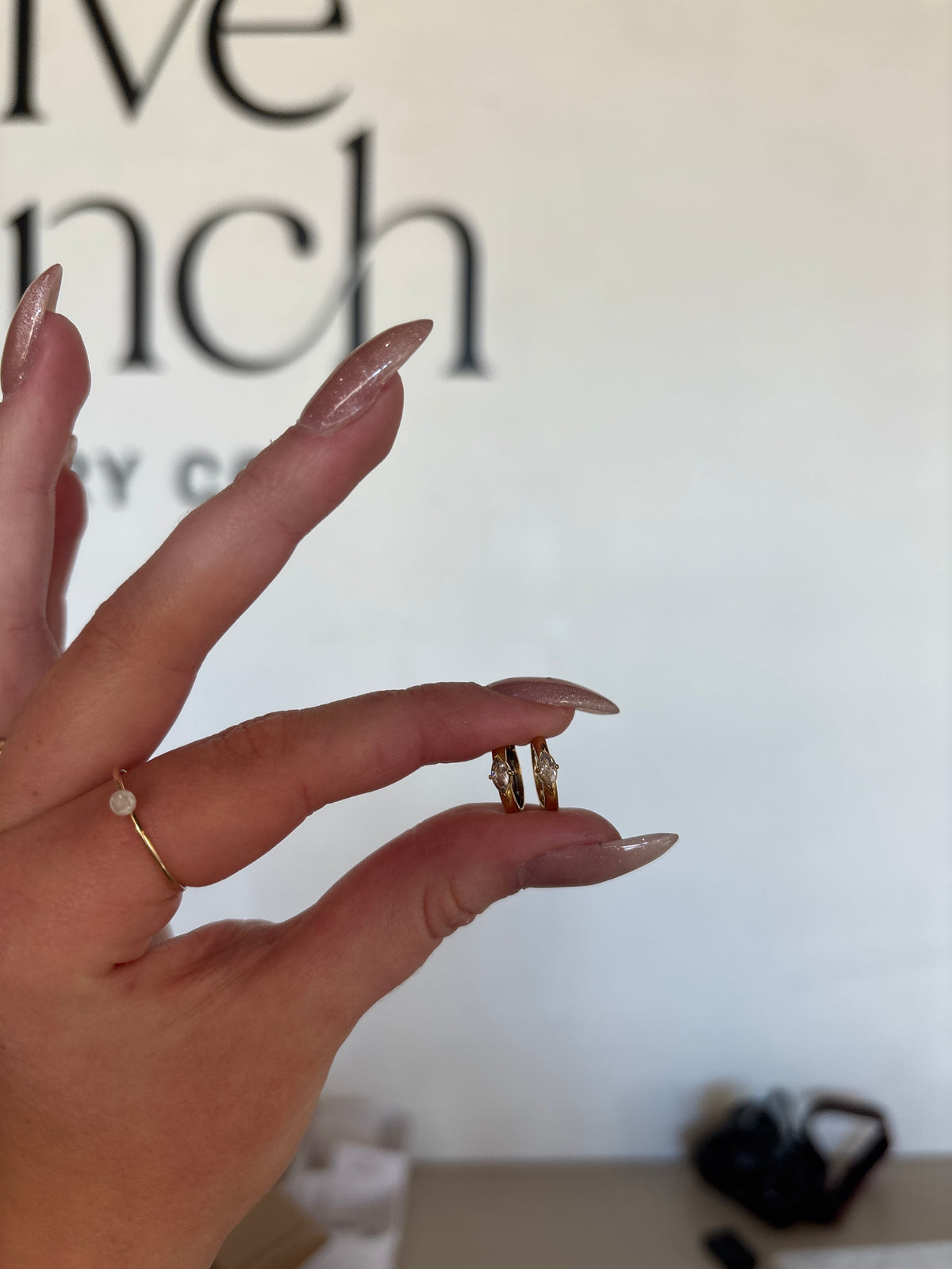 Frosted Glass Huggie Hoop Earrings