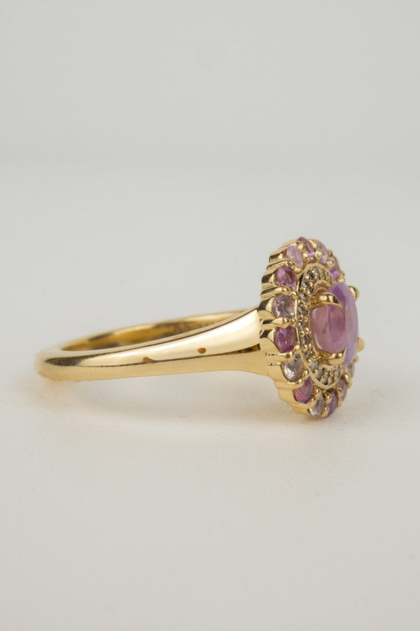 Nadine Engagement Ring- 1.35 ctw Natural Pink Sapphires