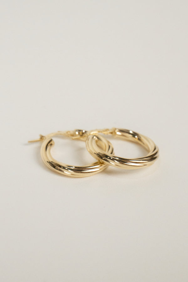 10K June Hoop Earrings