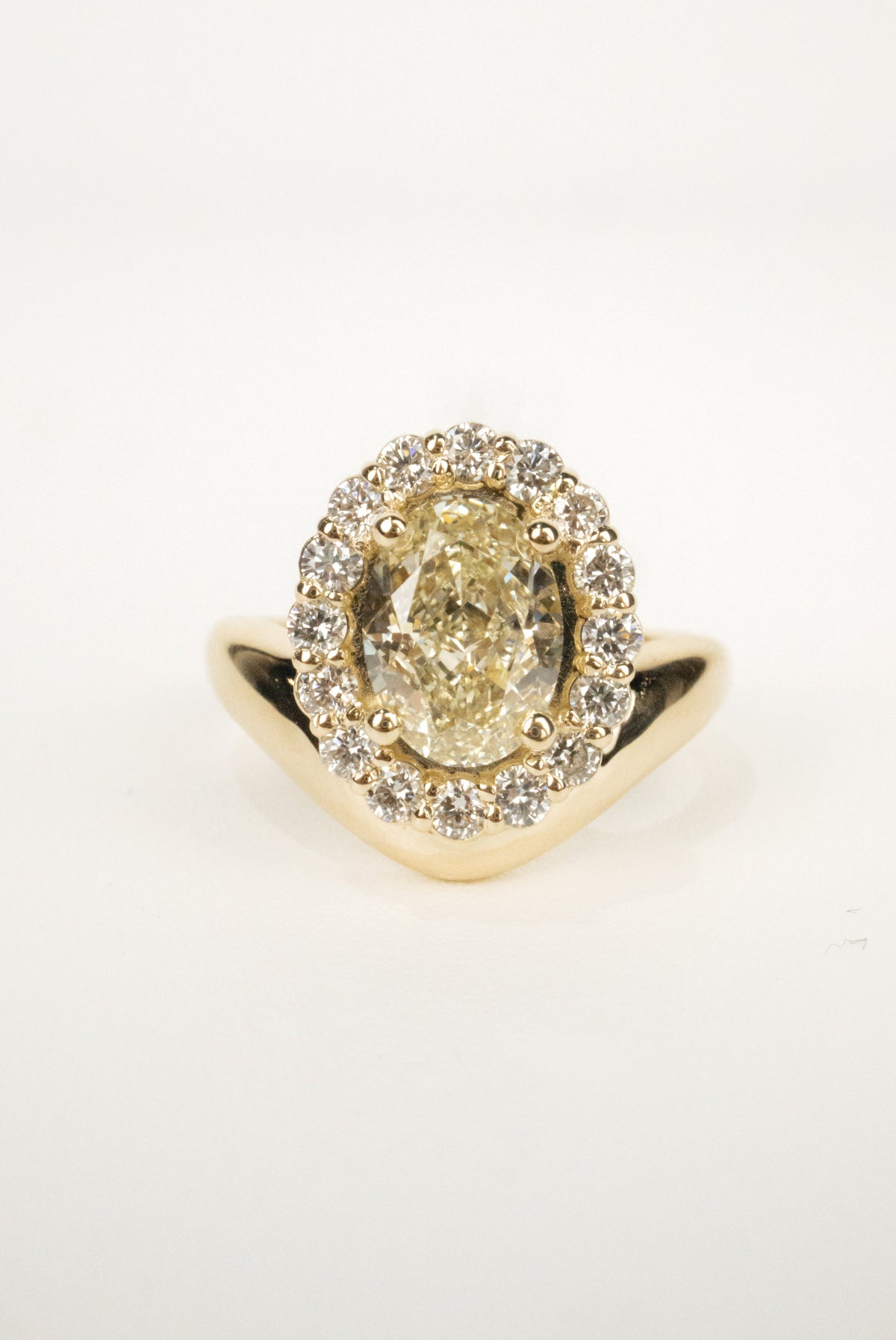 Bonnie Engagement Ring- 2ct Fancy Yellow Lab Diamond