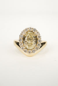 Bonnie Engagement Ring- 2ct Fancy Yellow Lab Diamond