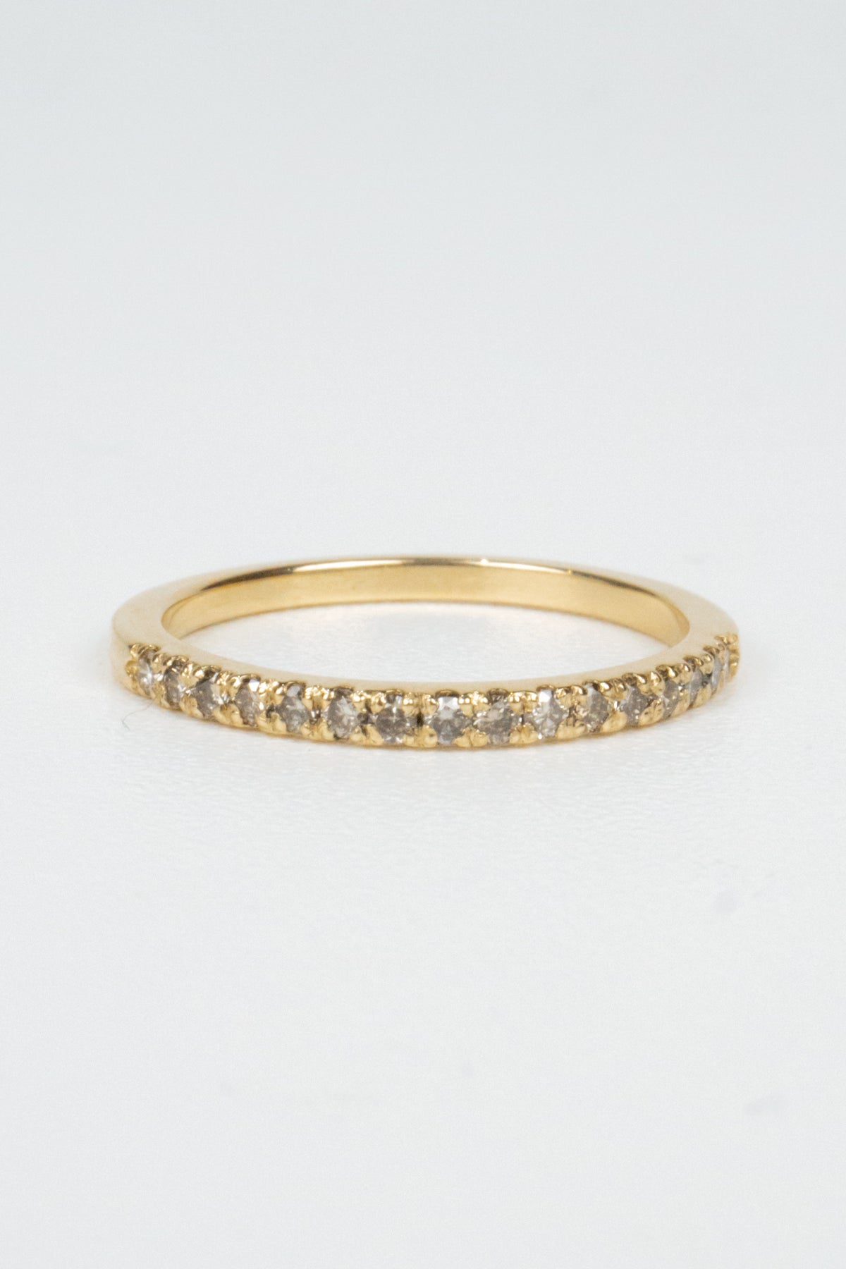 Honey Wedding Band- Champagne Diamonds