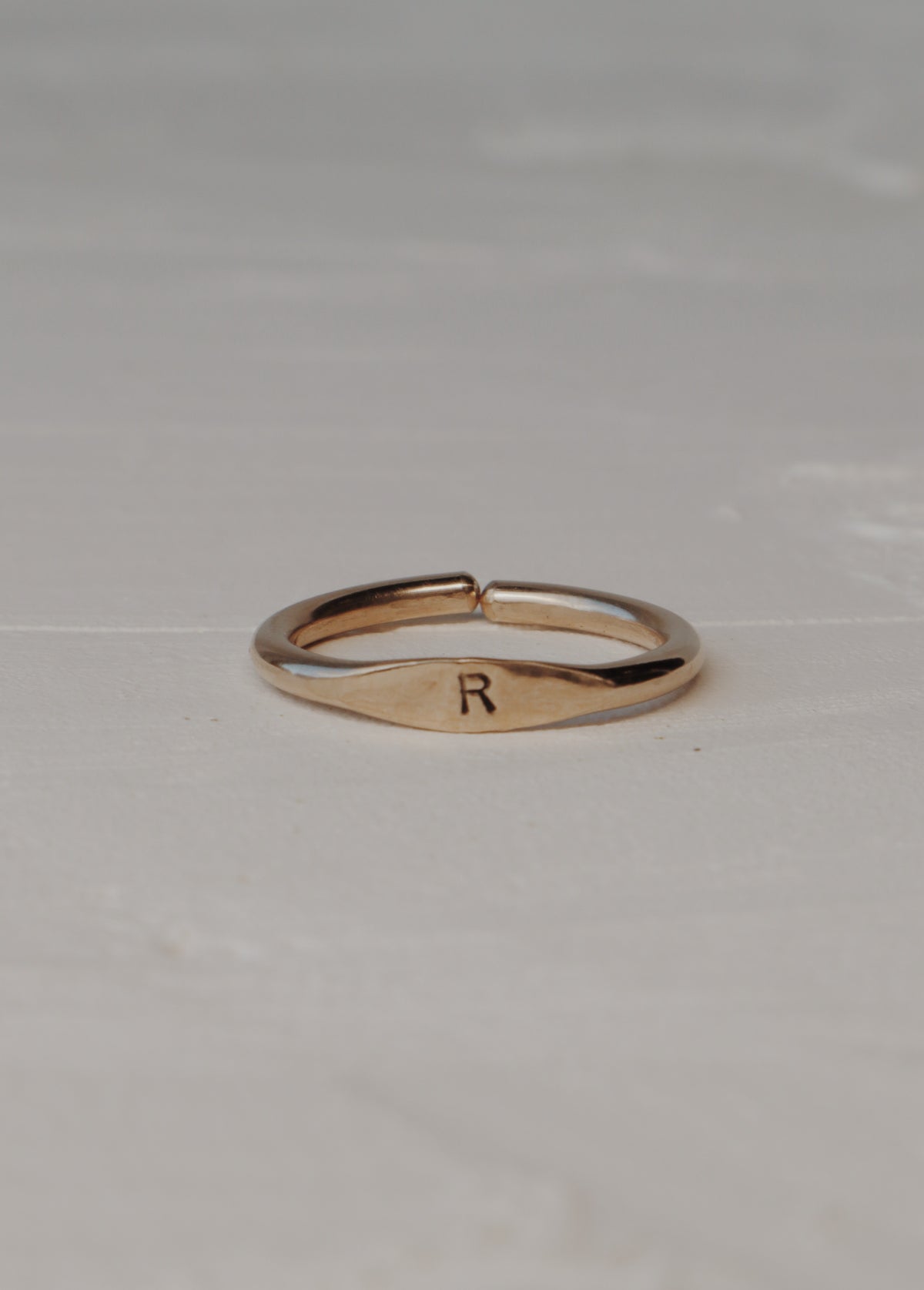 Monogram Letter Ring- Gold Filled