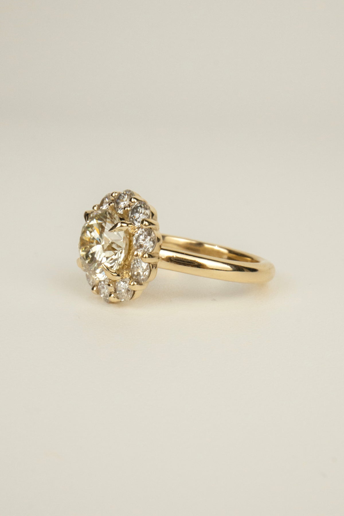 Iverson Engagement Ring- 3.39ctw Yellow Round