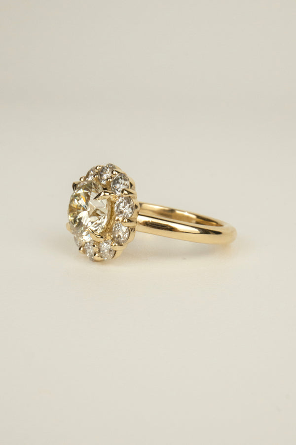 Iverson Engagement Ring- 3.39ctw Yellow Round
