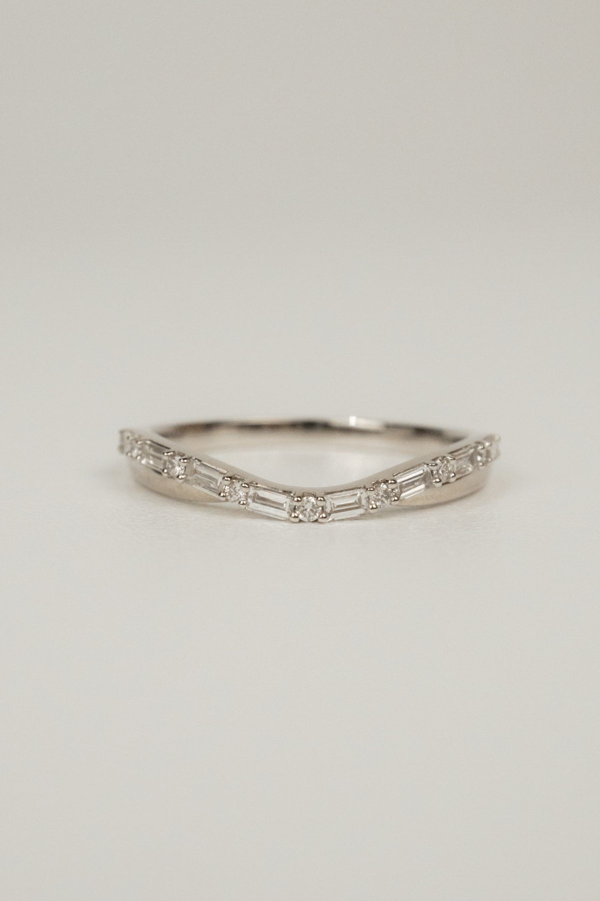 Everette Wedding Band- White Gold