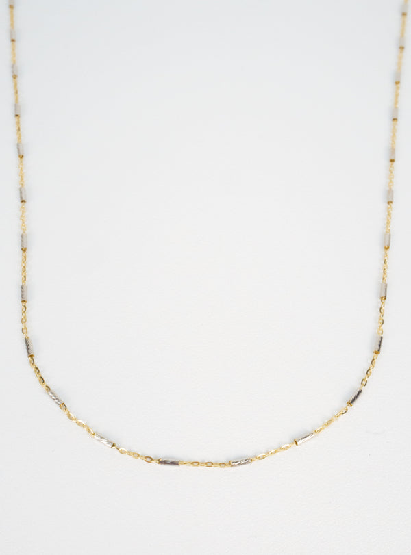 10K Sage Mixed Metal Necklace