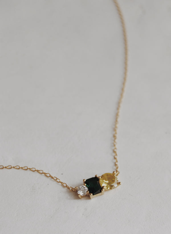 Holly Emerald Necklace - Olive x Honey Haus