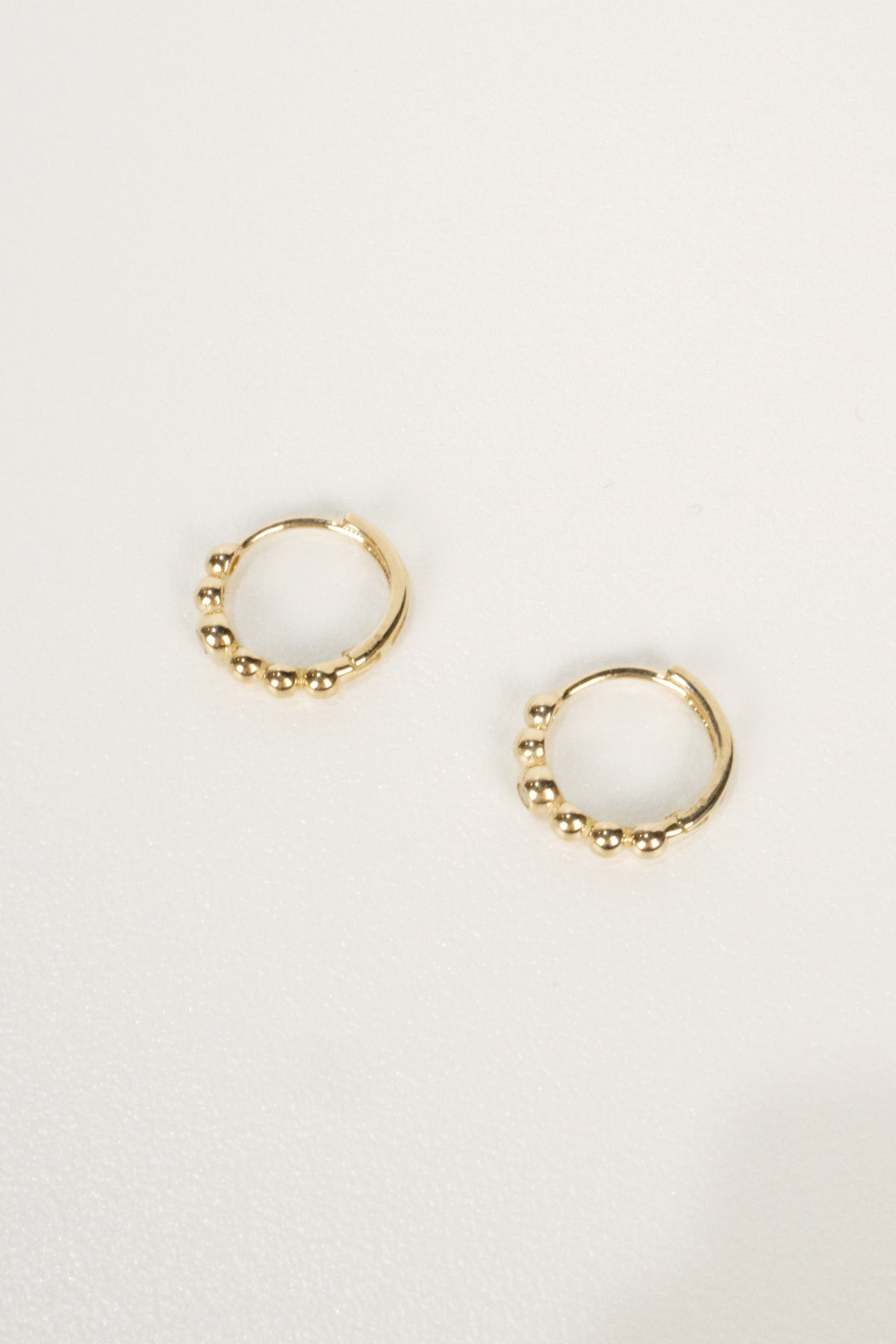 10k Bubble Huggie Hoop Earrings