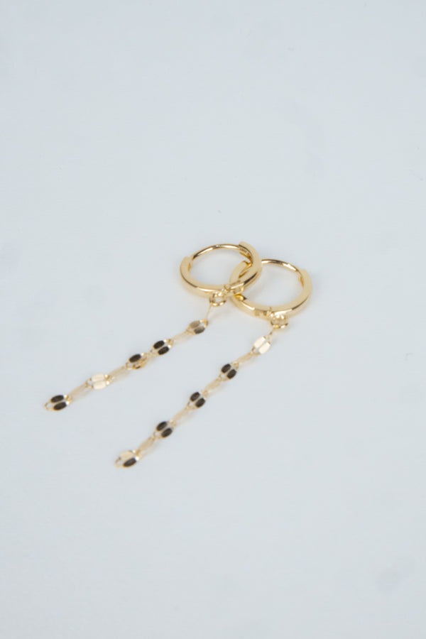 10K Sparkle Huggie Hoop Earrings