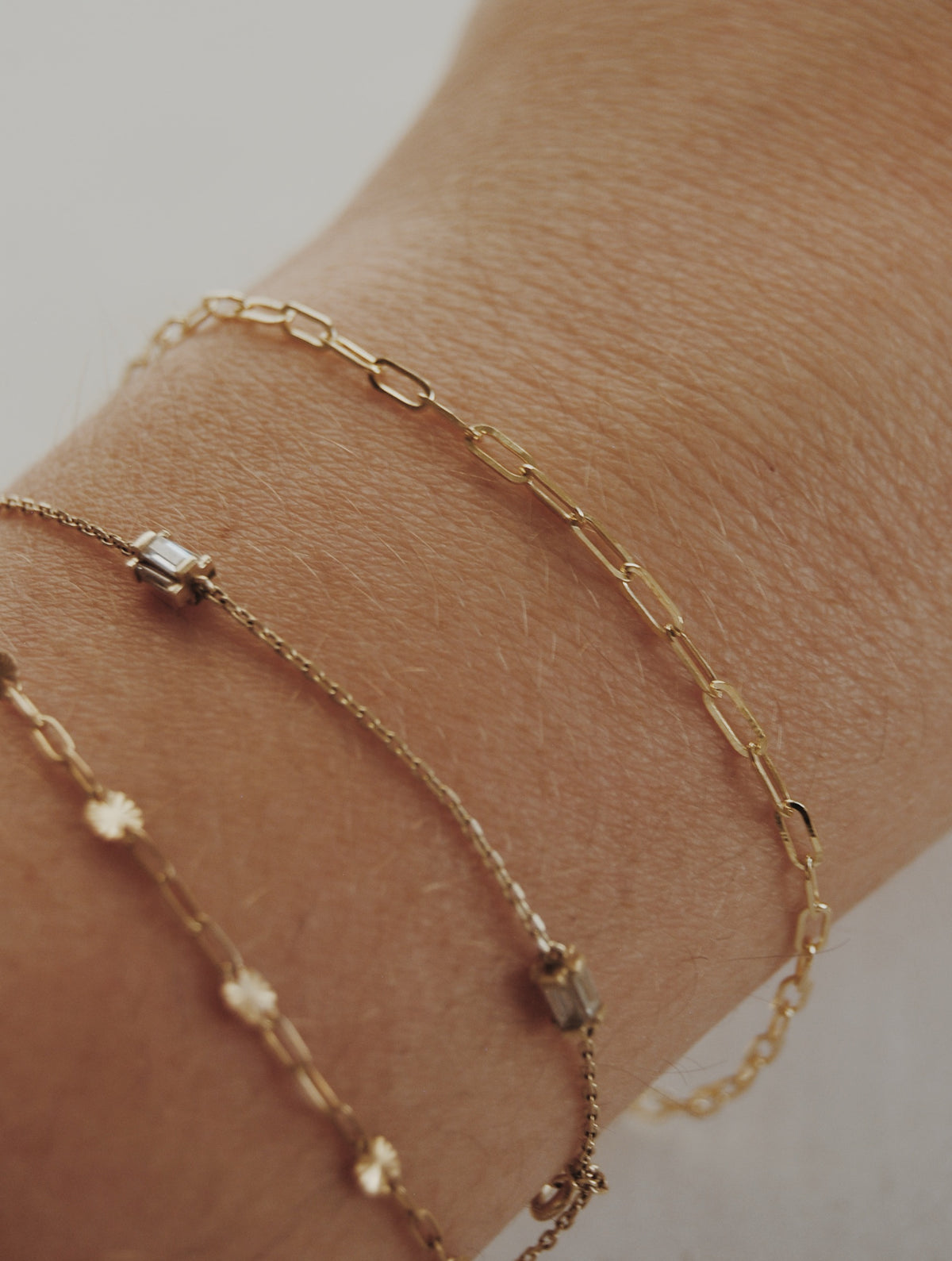 10k Gold Paperclip Bracelet