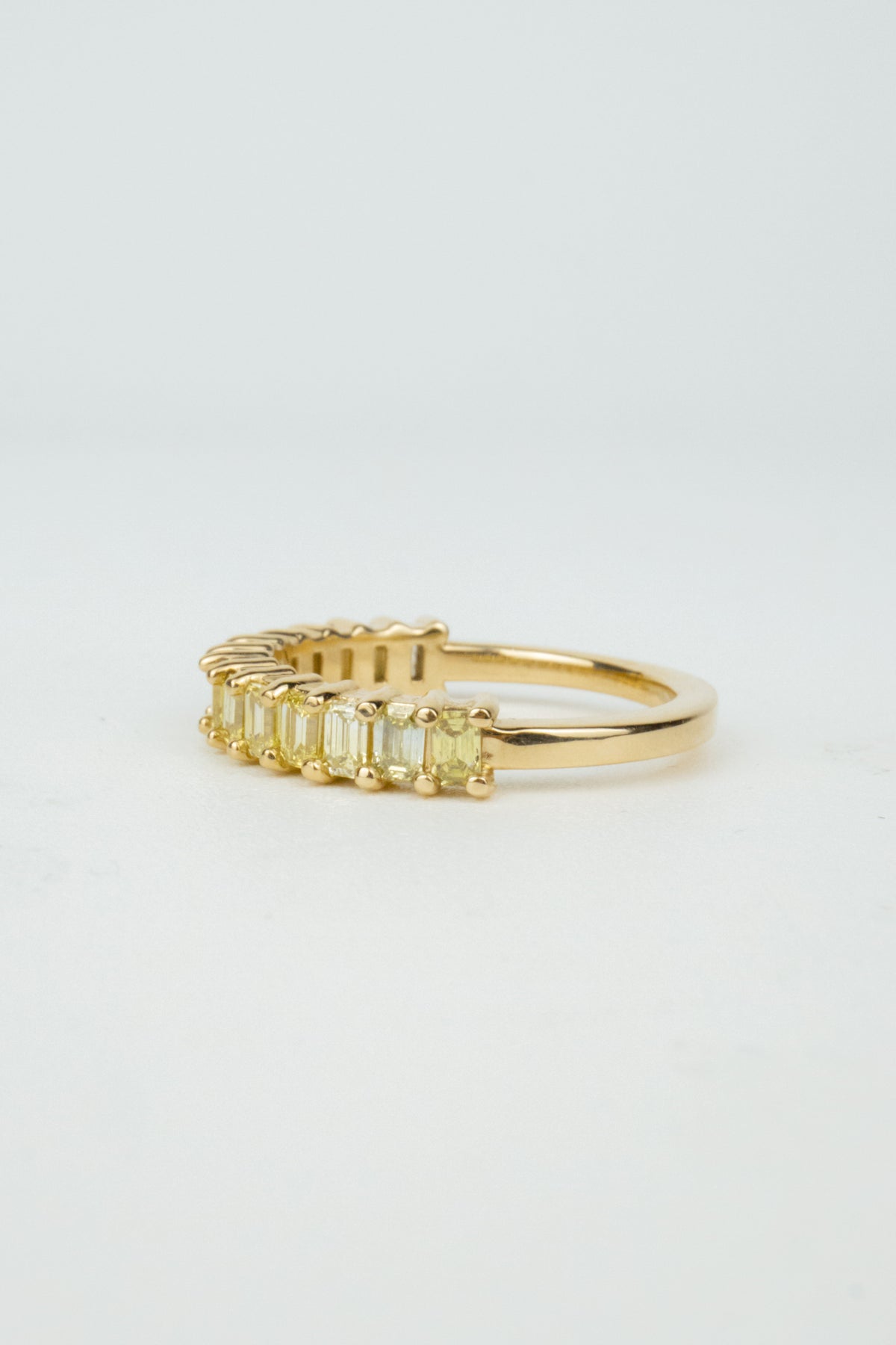 Millie Wedding Band- Yellow Diamonds
