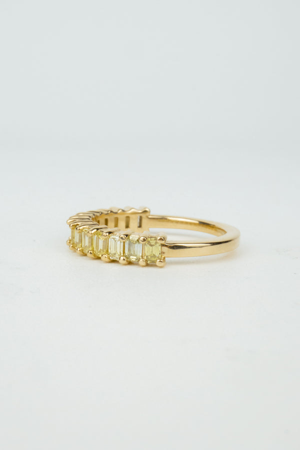 Millie Wedding Band- Yellow Diamonds