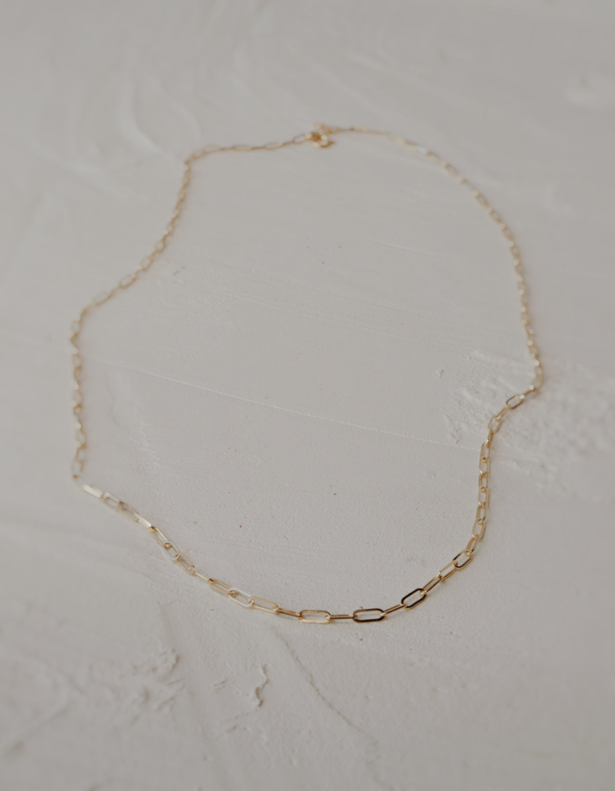 10K Gold Paperclip Necklace