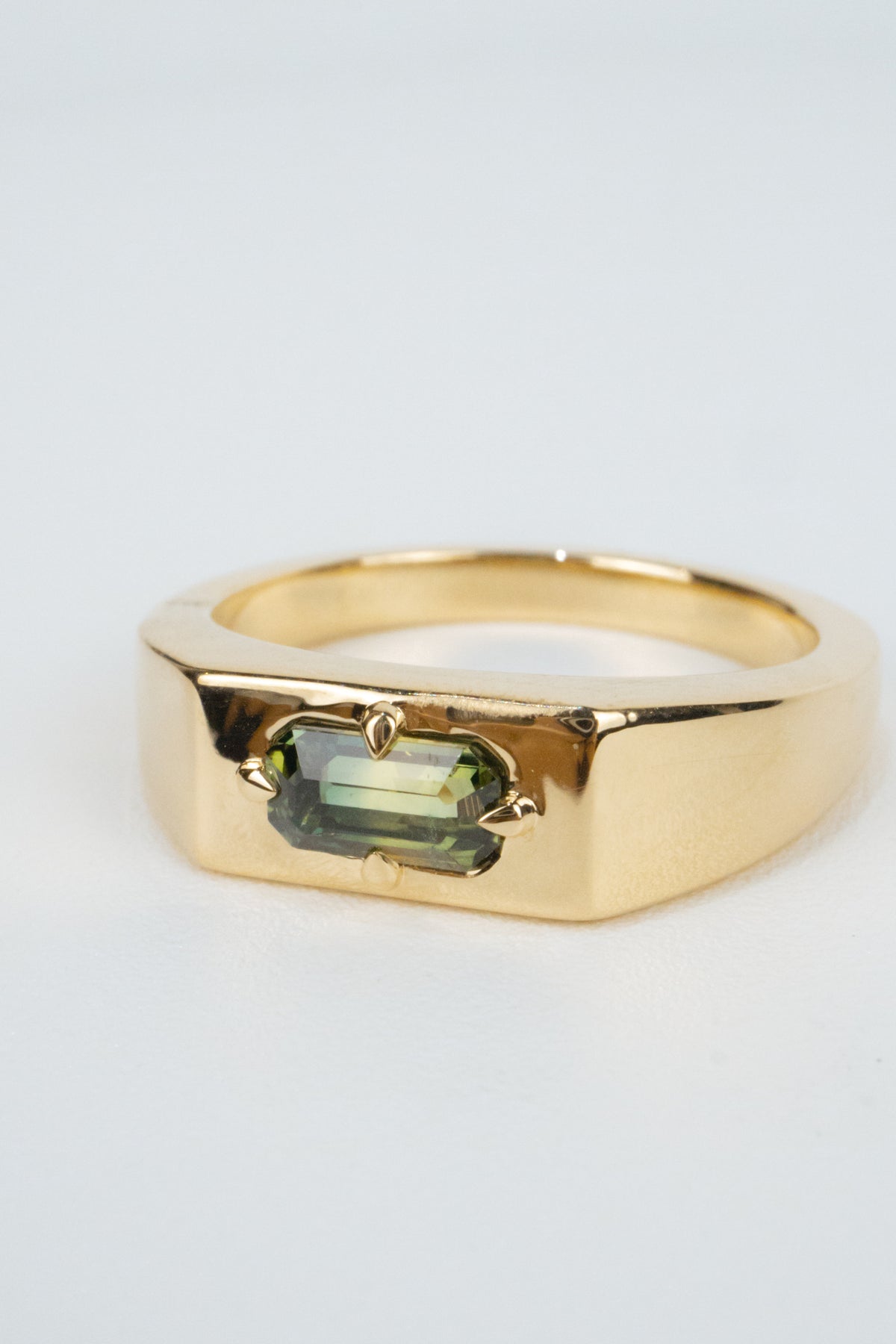 Grayson Men's Signet Ring- 0.85ct Parti Sapphire