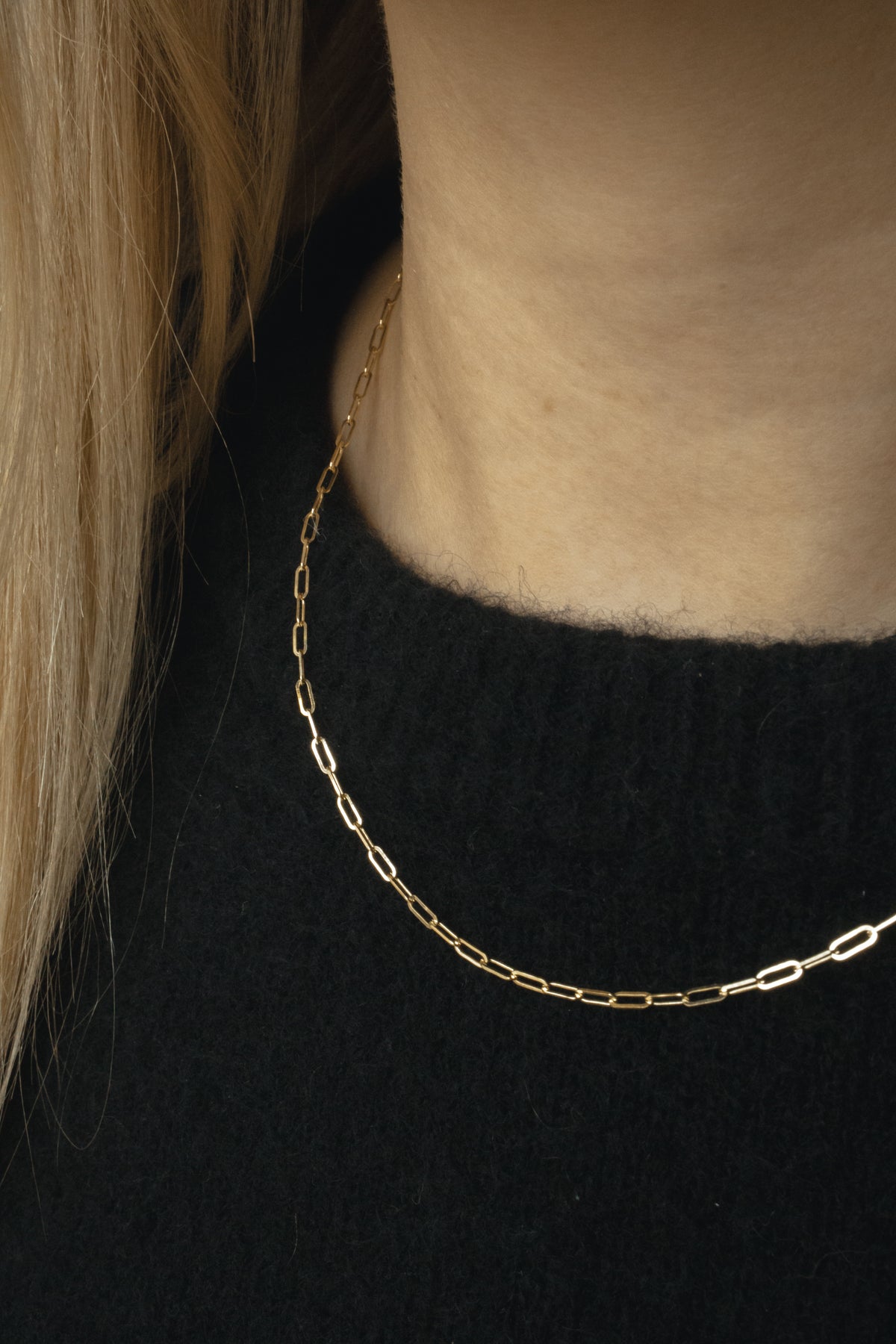 10K Gold Paperclip Necklace