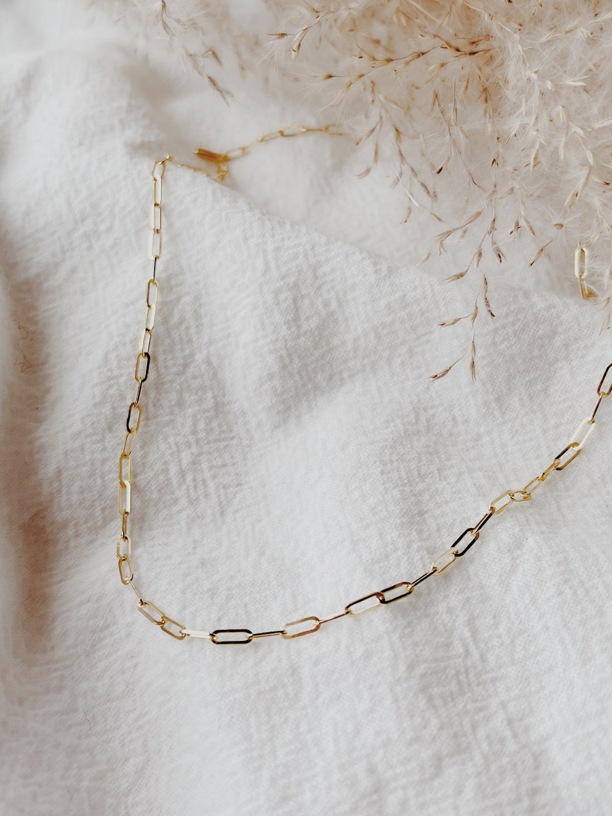 10K Gold Paperclip Necklace