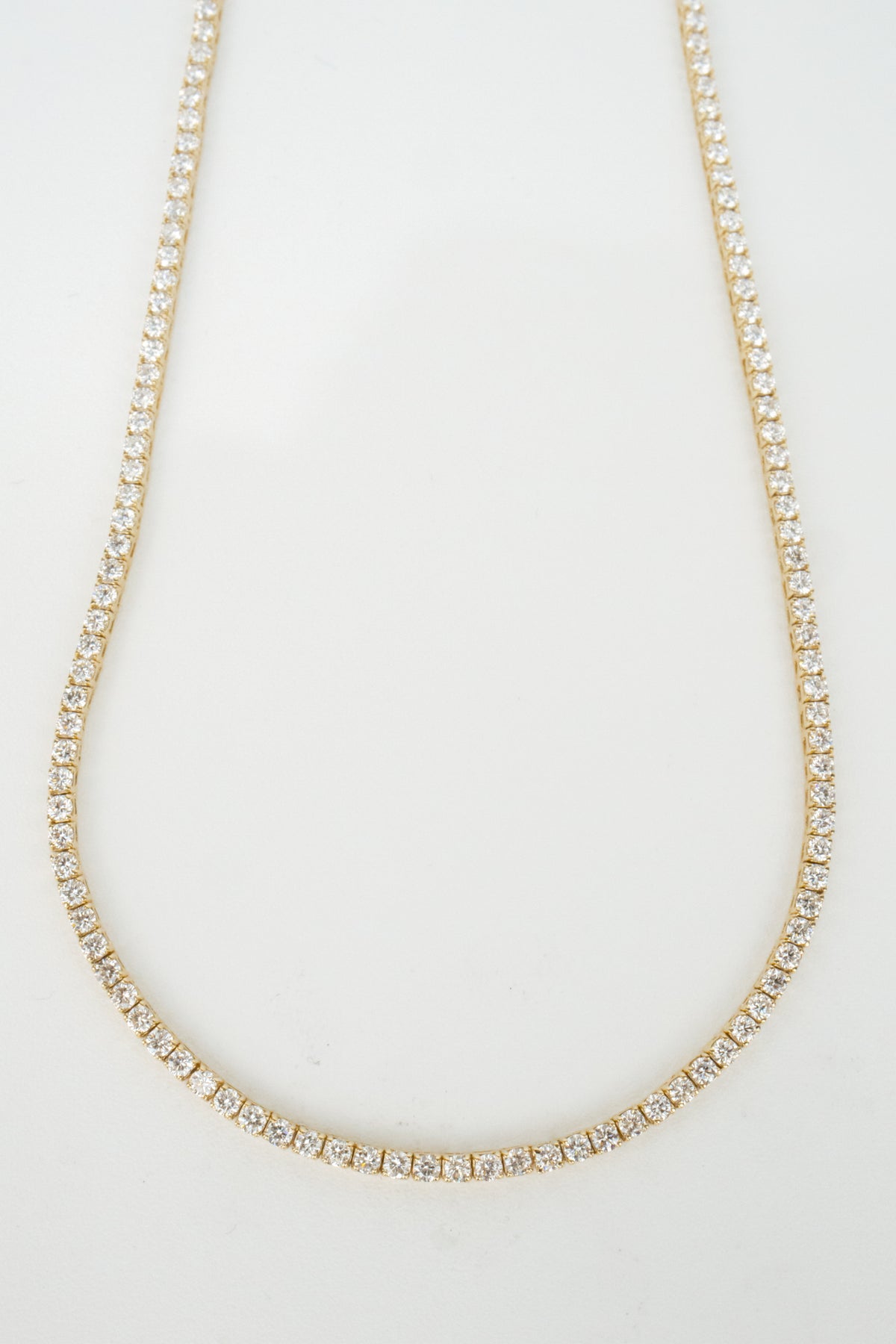 10K Blake Tennis Necklace- 6ctw Laboratory Grown Diamond Rounds