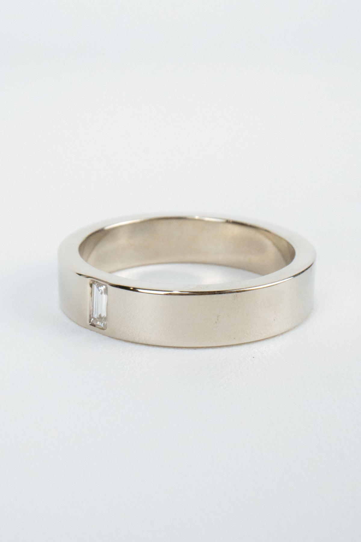 Ryder Men’s Wedding Band- 0.1ct Baguette Diamond