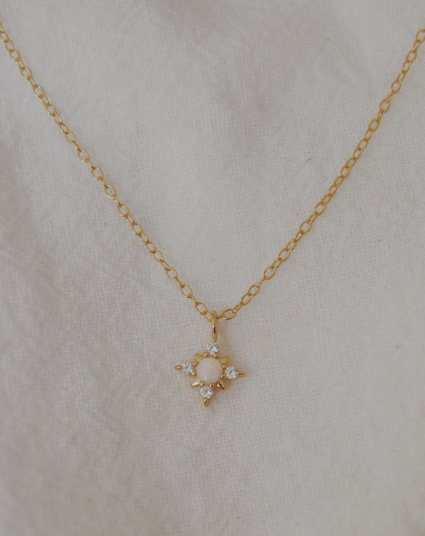 Opal Star Necklace