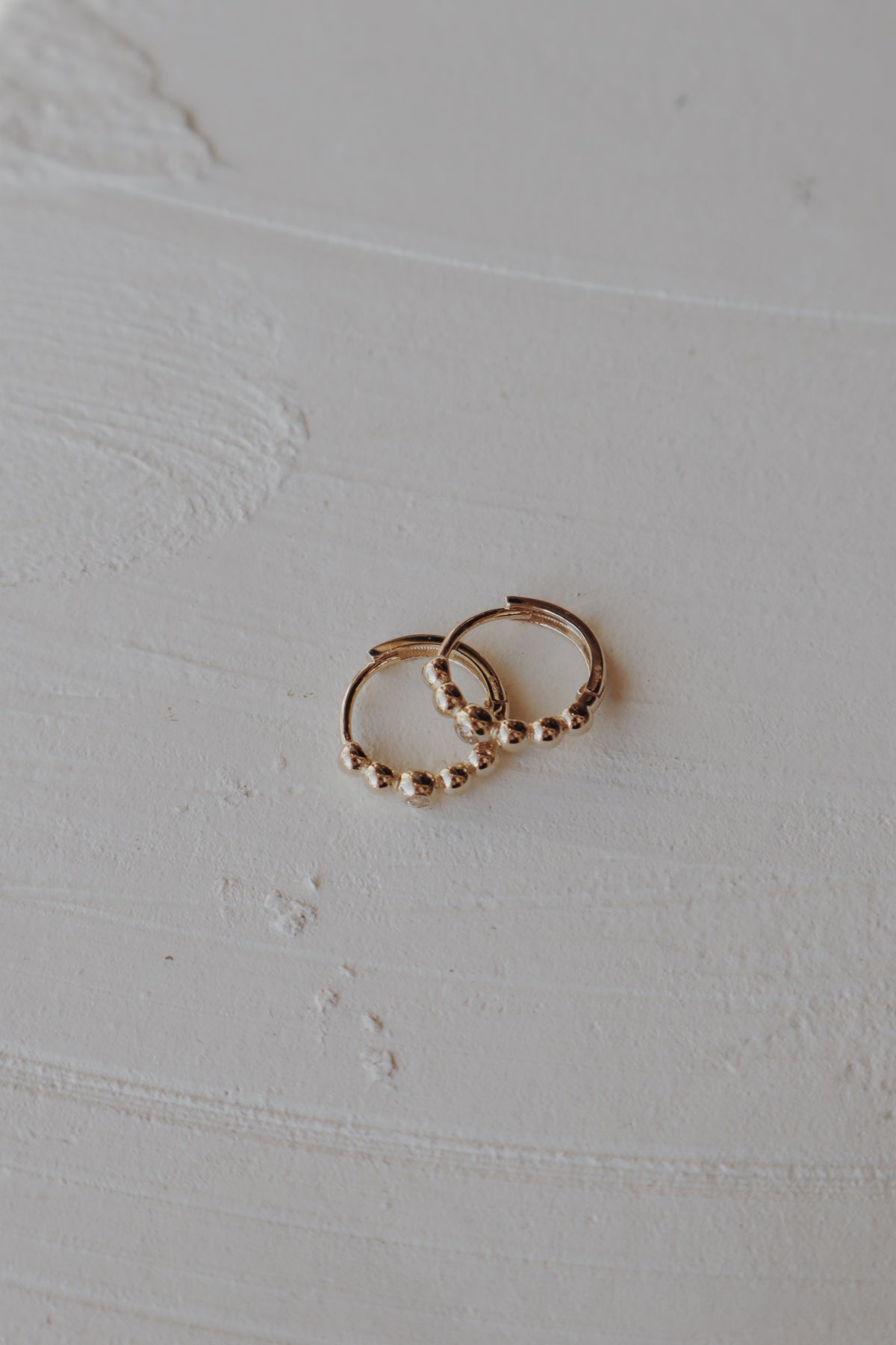 10k Bubble Huggie Hoop Earrings