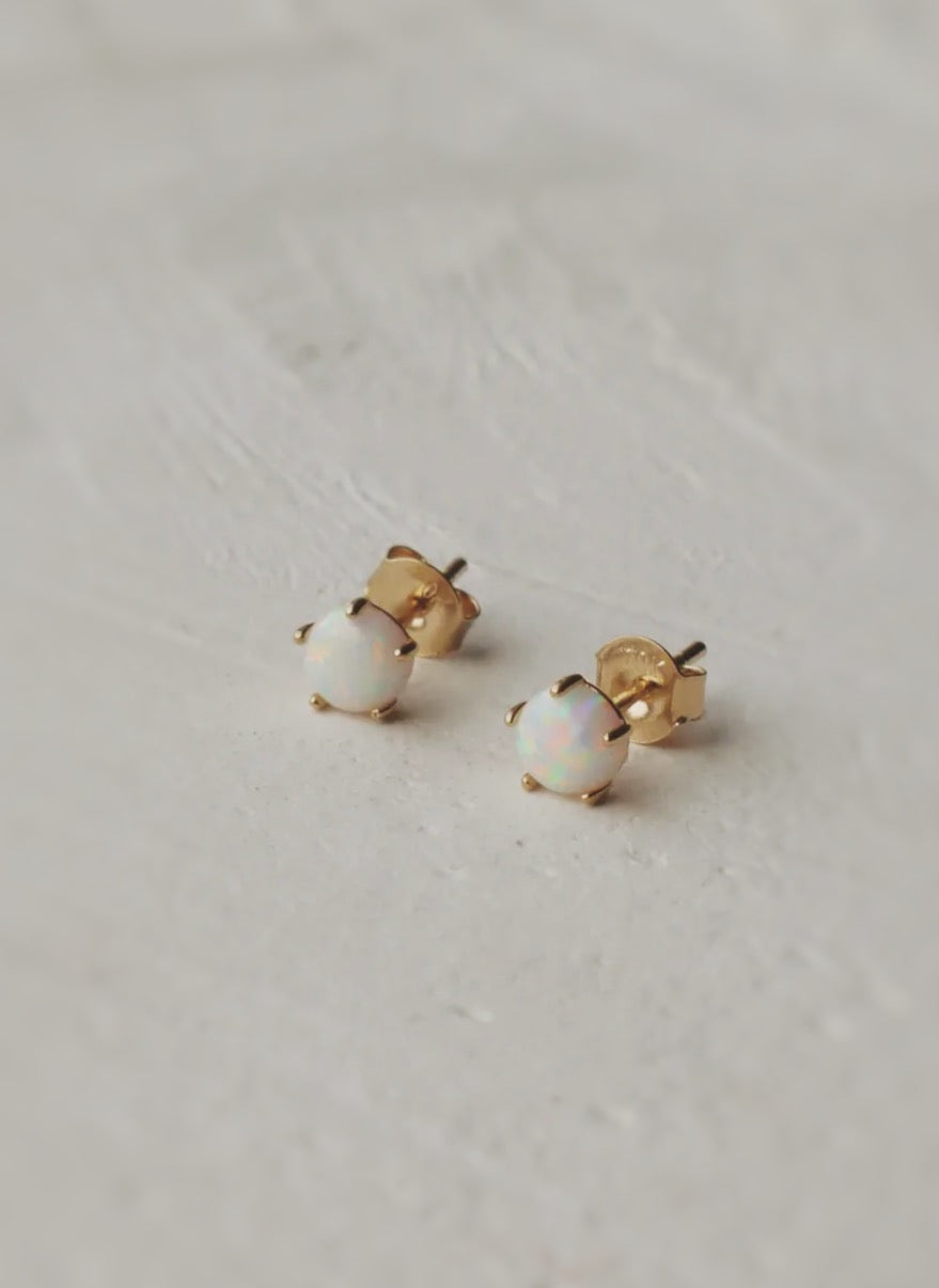 10k Opal Stud Earrings
