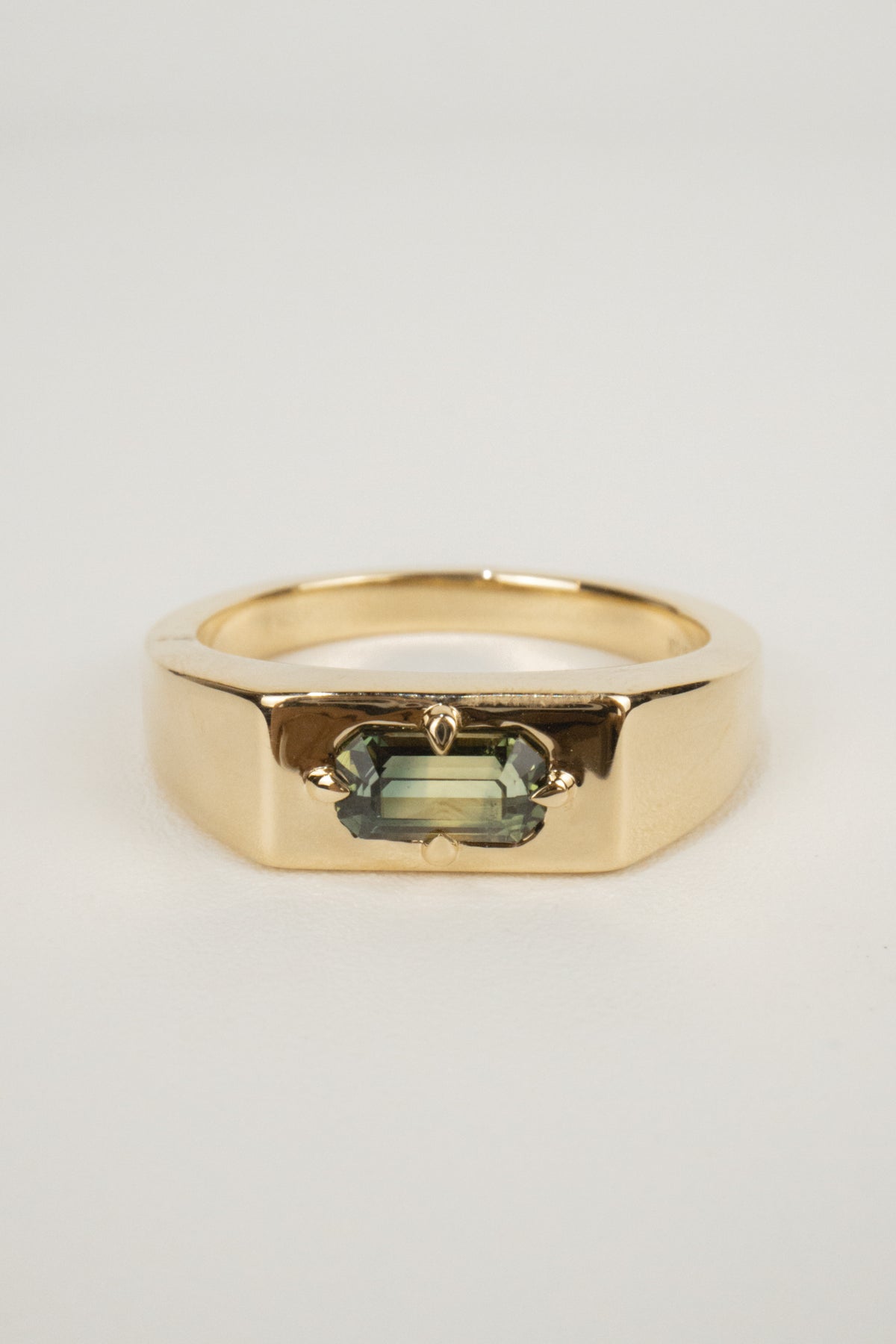 Grayson Men's Signet Ring- 0.85ct Parti Sapphire