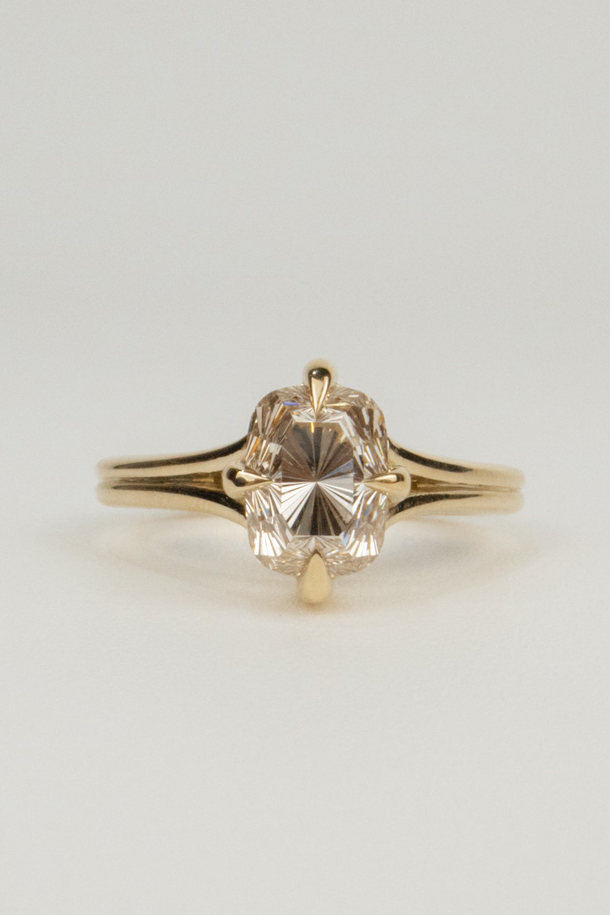 Sylvie Engagement Ring (Modified)- 2.7ct Specialty Champagne Cushion
