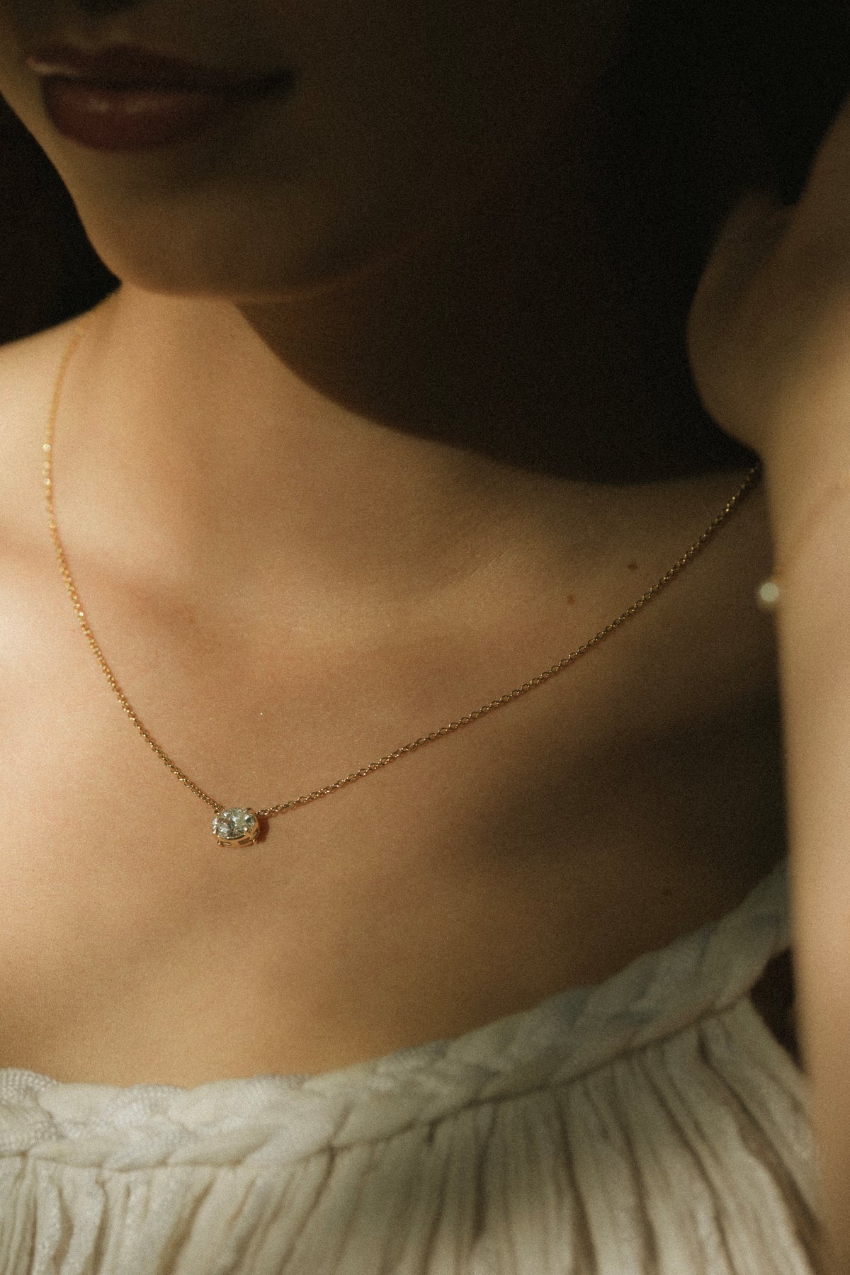 Penn Diamond Necklace- 1ct Oval