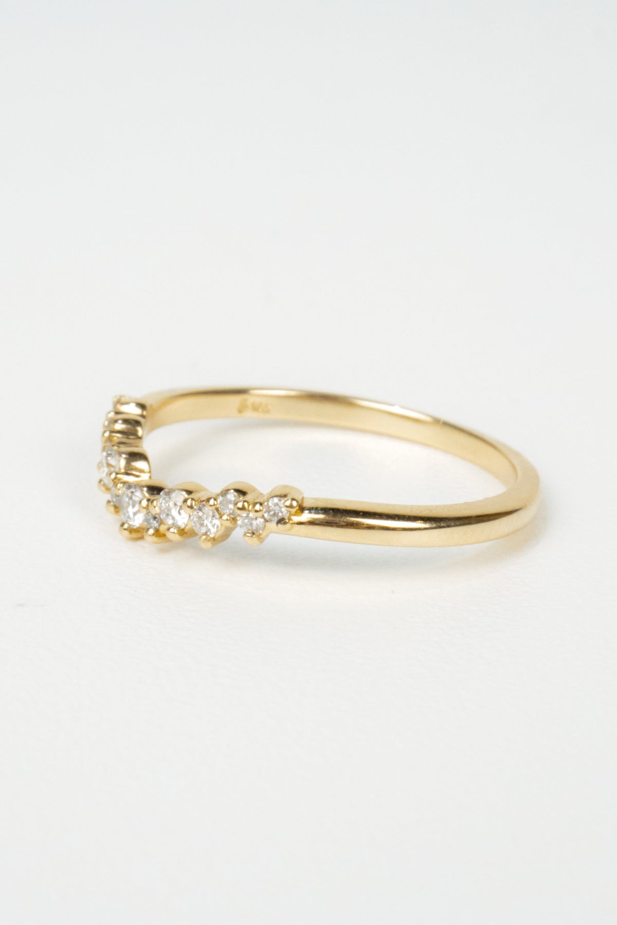 Austyn Contour Wedding Band- Yellow Gold