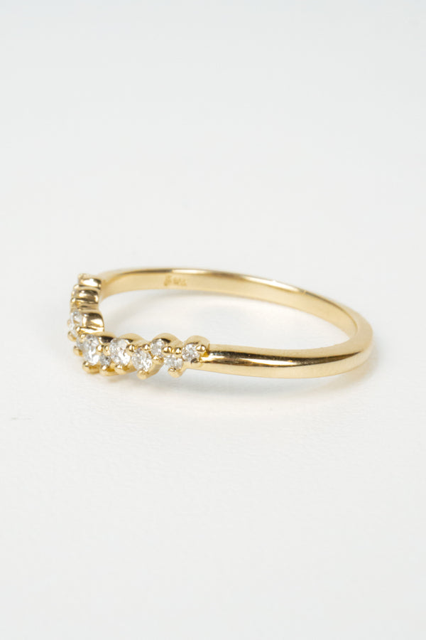 Austyn Contour Wedding Band- Yellow Gold