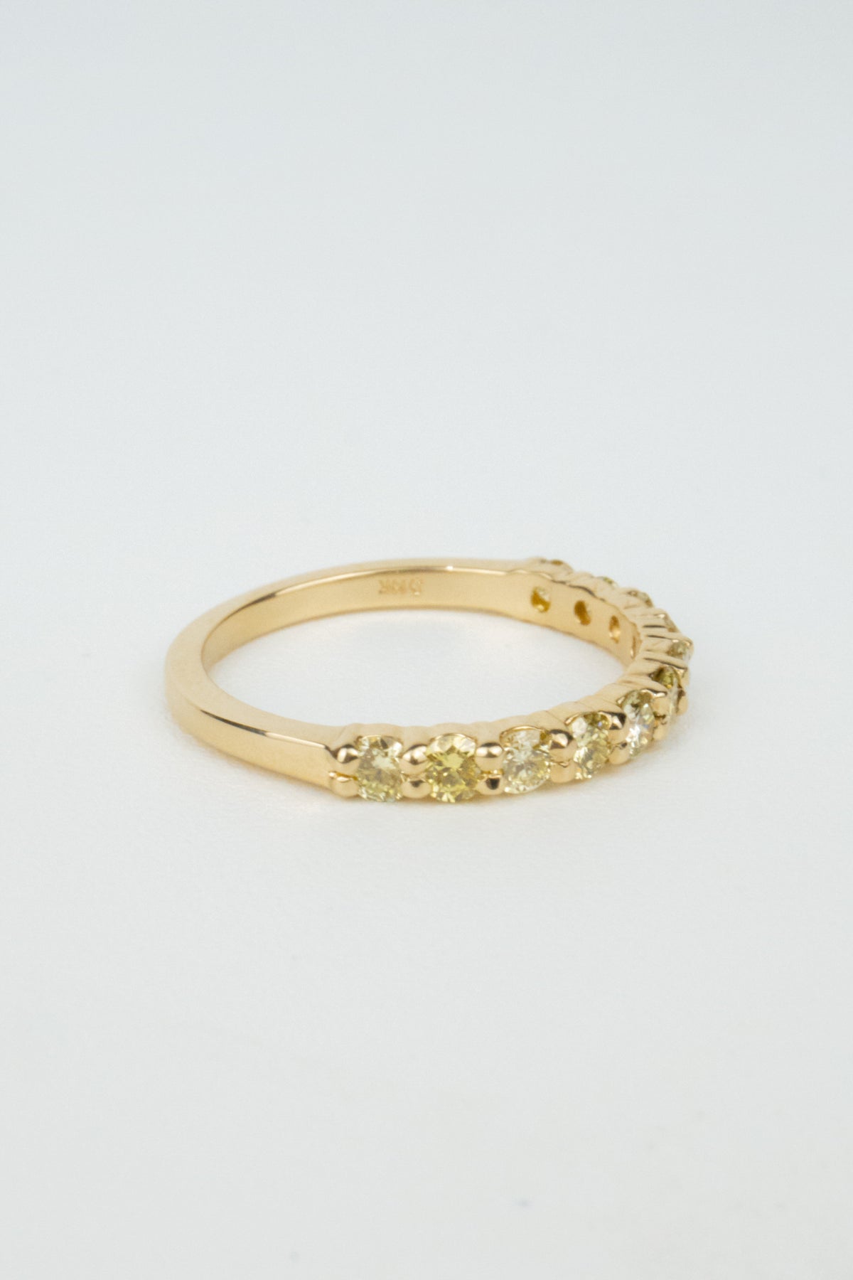 Margot Wedding Band- Yellow Diamonds
