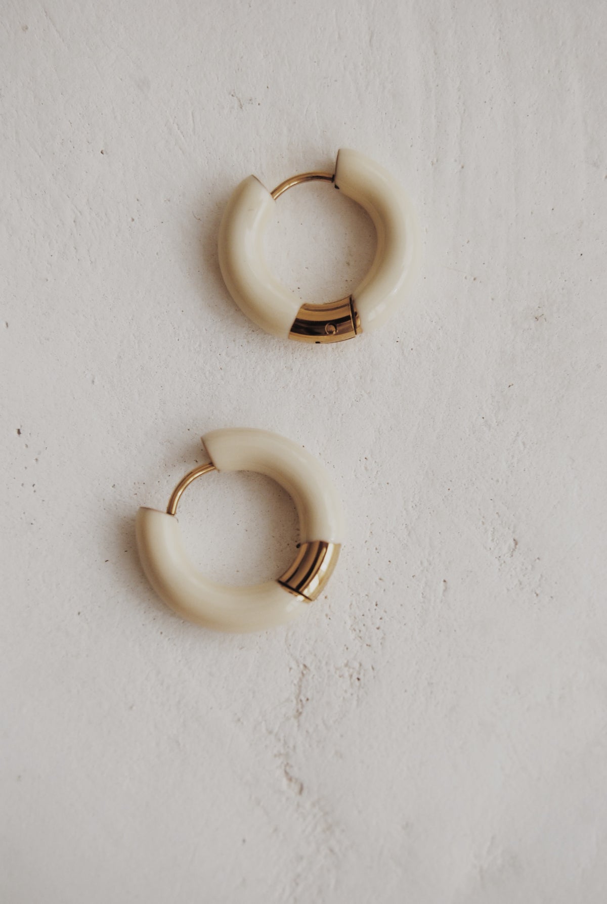 Powder Enamel Hoop Earrings