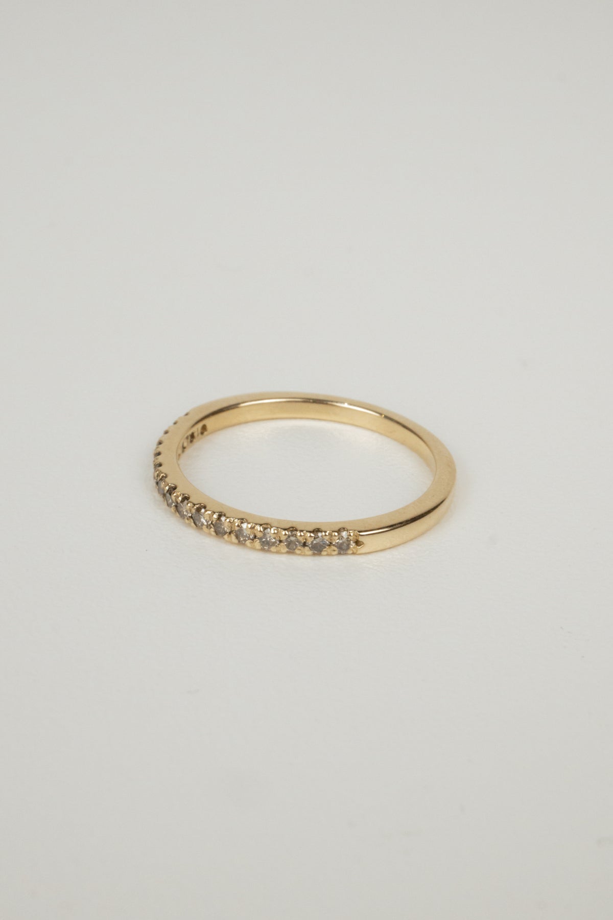 Honey Wedding Band- Champagne Diamonds