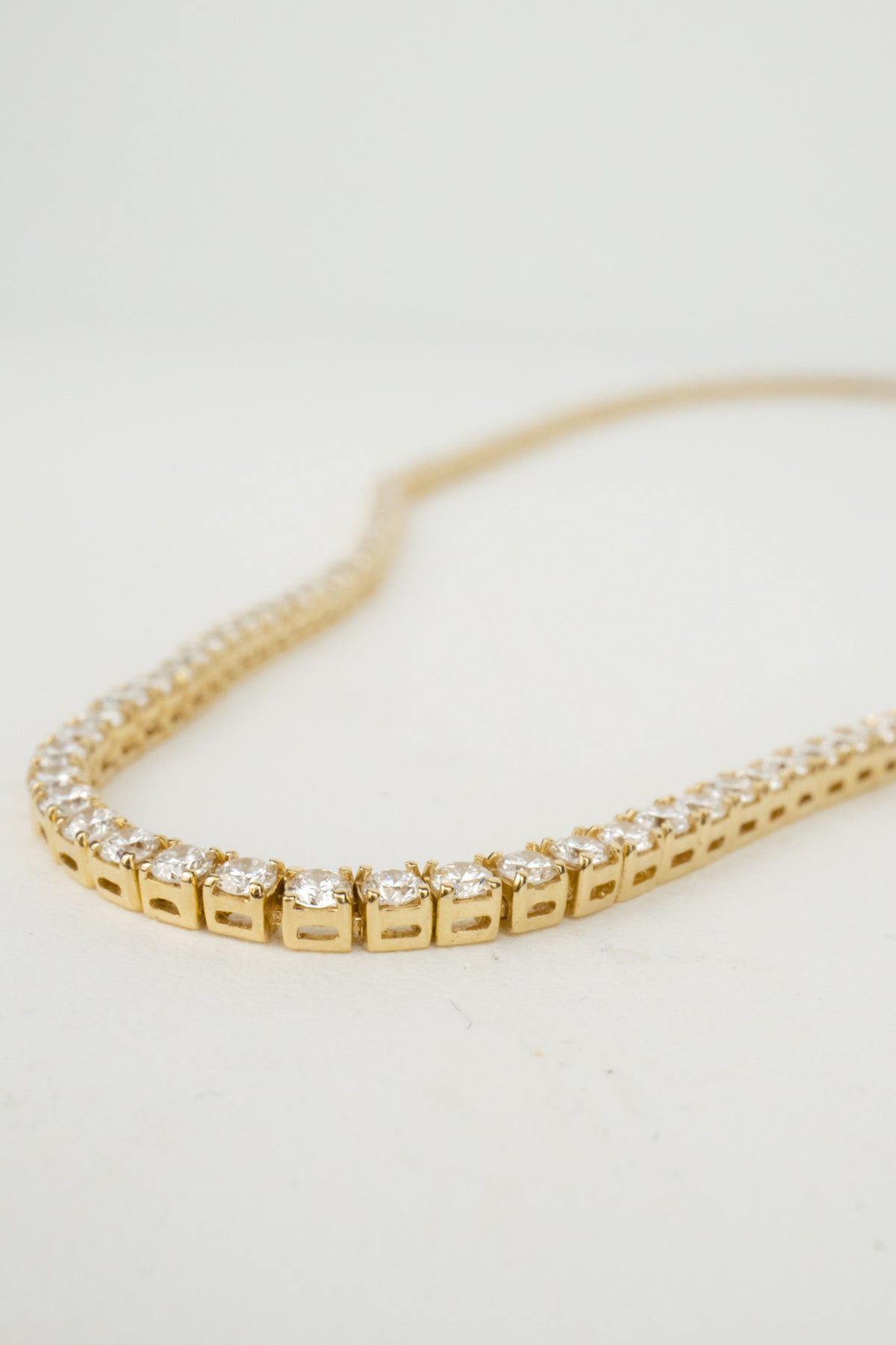 10K Blake Tennis Necklace- 6ctw Laboratory Grown Diamond Rounds