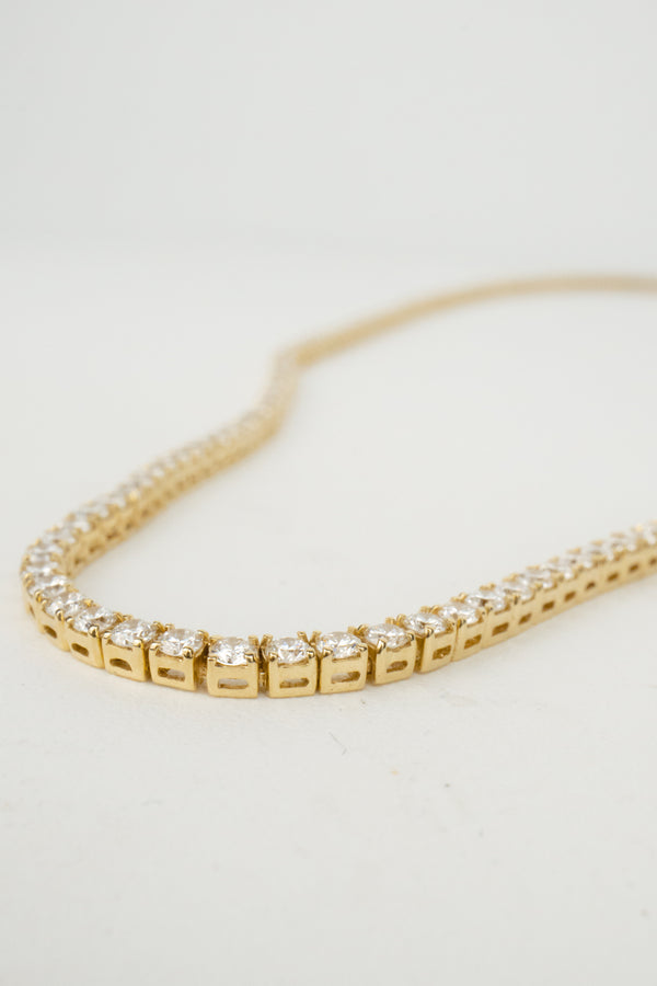 10K Blake Tennis Necklace- 6ctw Laboratory Grown Diamond Rounds