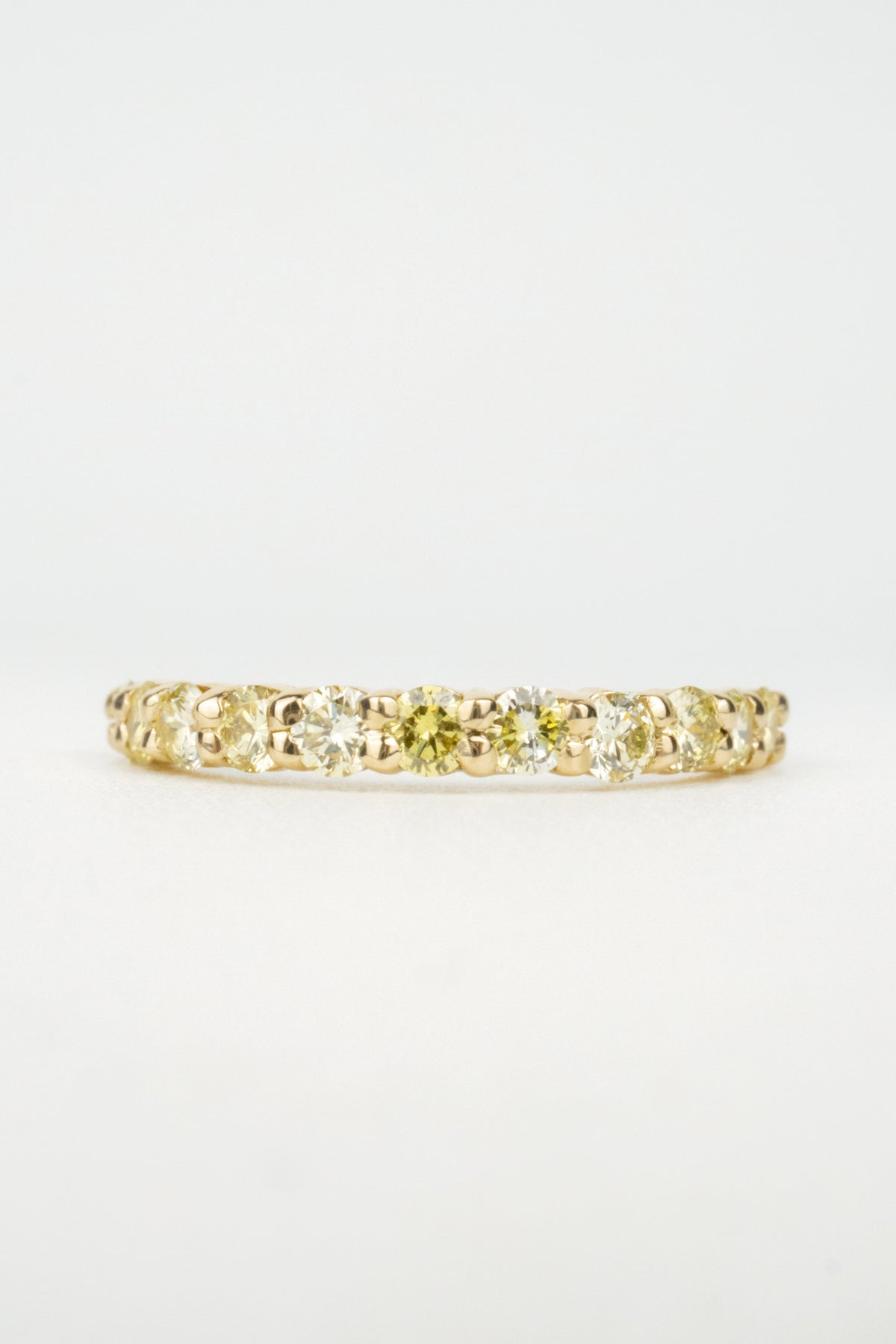 Margot Wedding Band- Yellow Diamonds