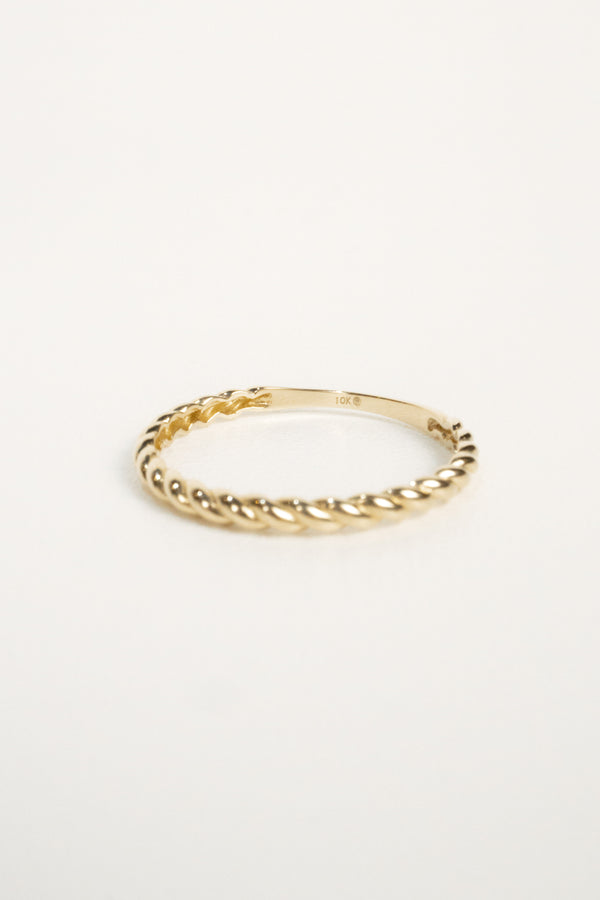 10K Poppy Rope Ring