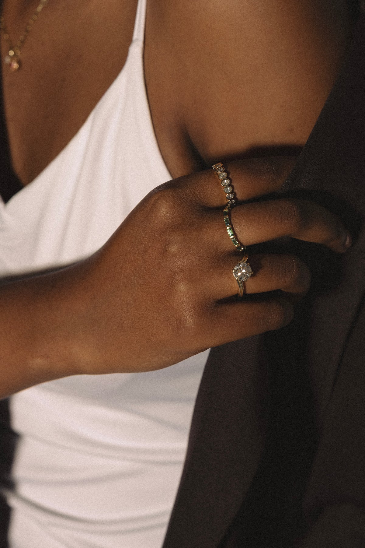 Ellie Wedding Band- Natural Sapphires