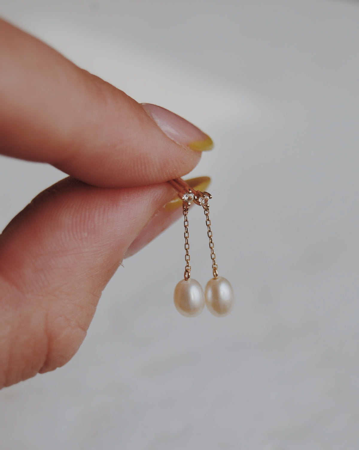 14K Emery Pearl Stud Earrings