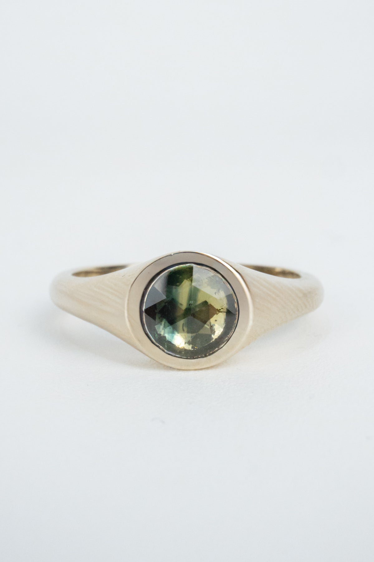 Wells Signet Ring- 0.6ct Parti Sapphire