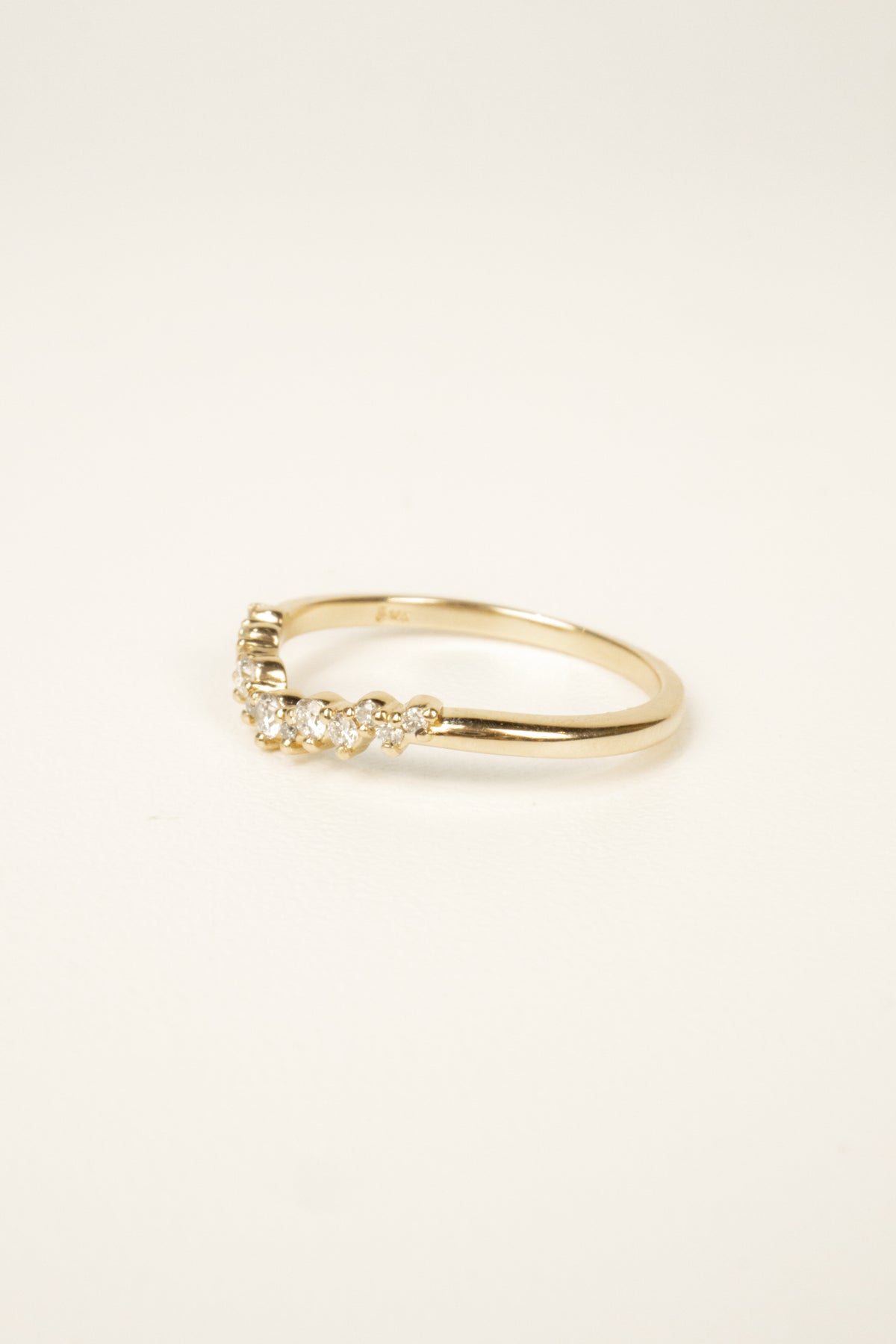 Austyn Contour Wedding Band- Yellow Gold
