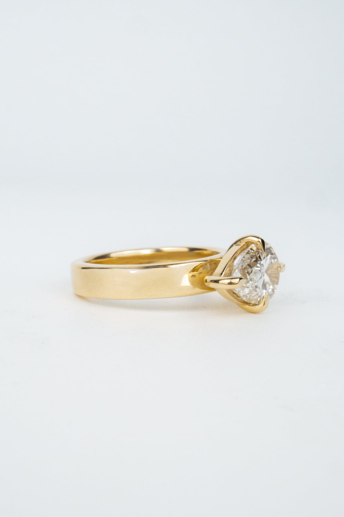 Charlotte Engagement Ring- 2.5ct Pear Faint Champagne