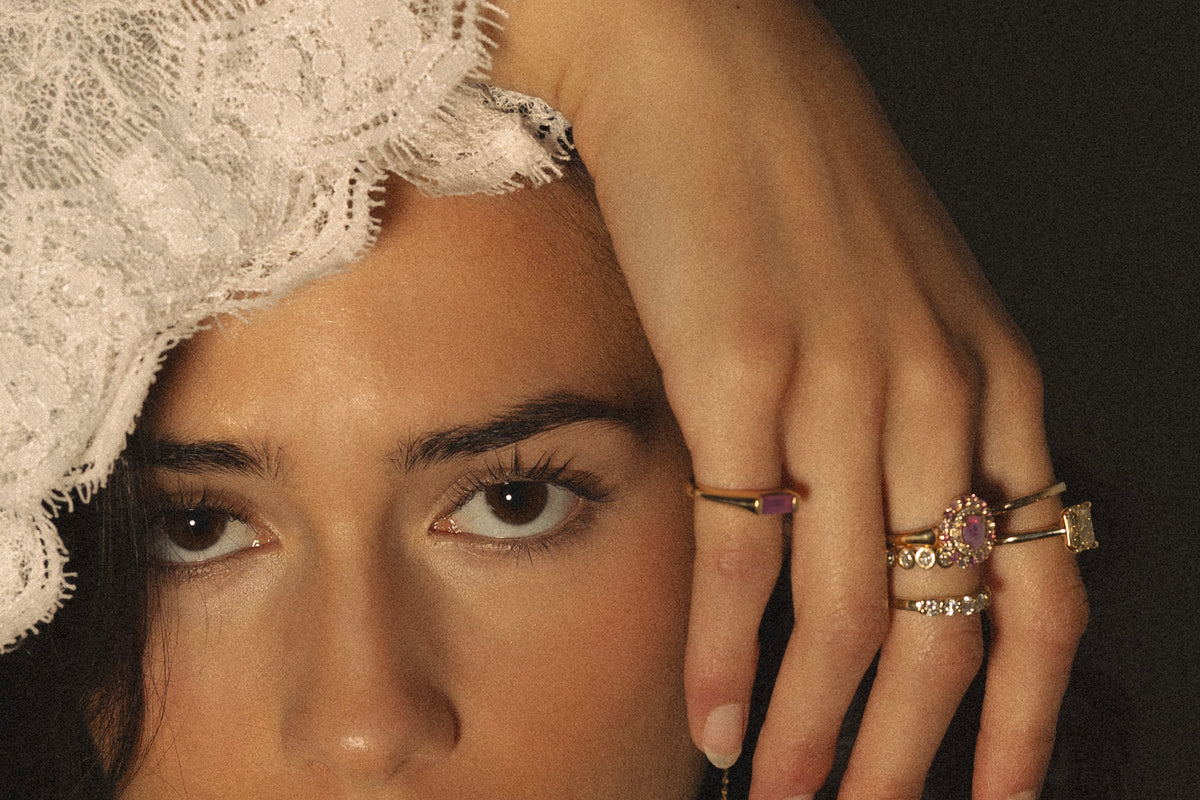Nadine Engagement Ring- 1.35 ctw Natural Pink Sapphires