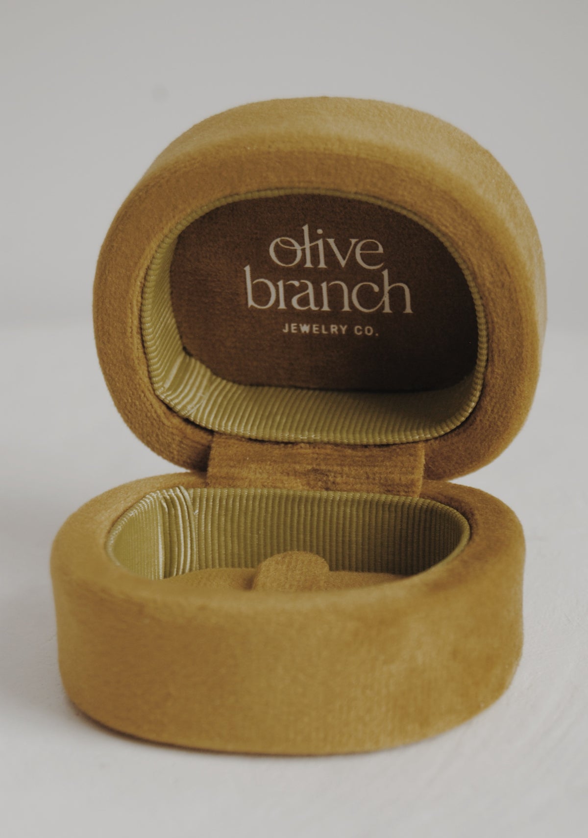 The Question Ring Box in Chartreuse