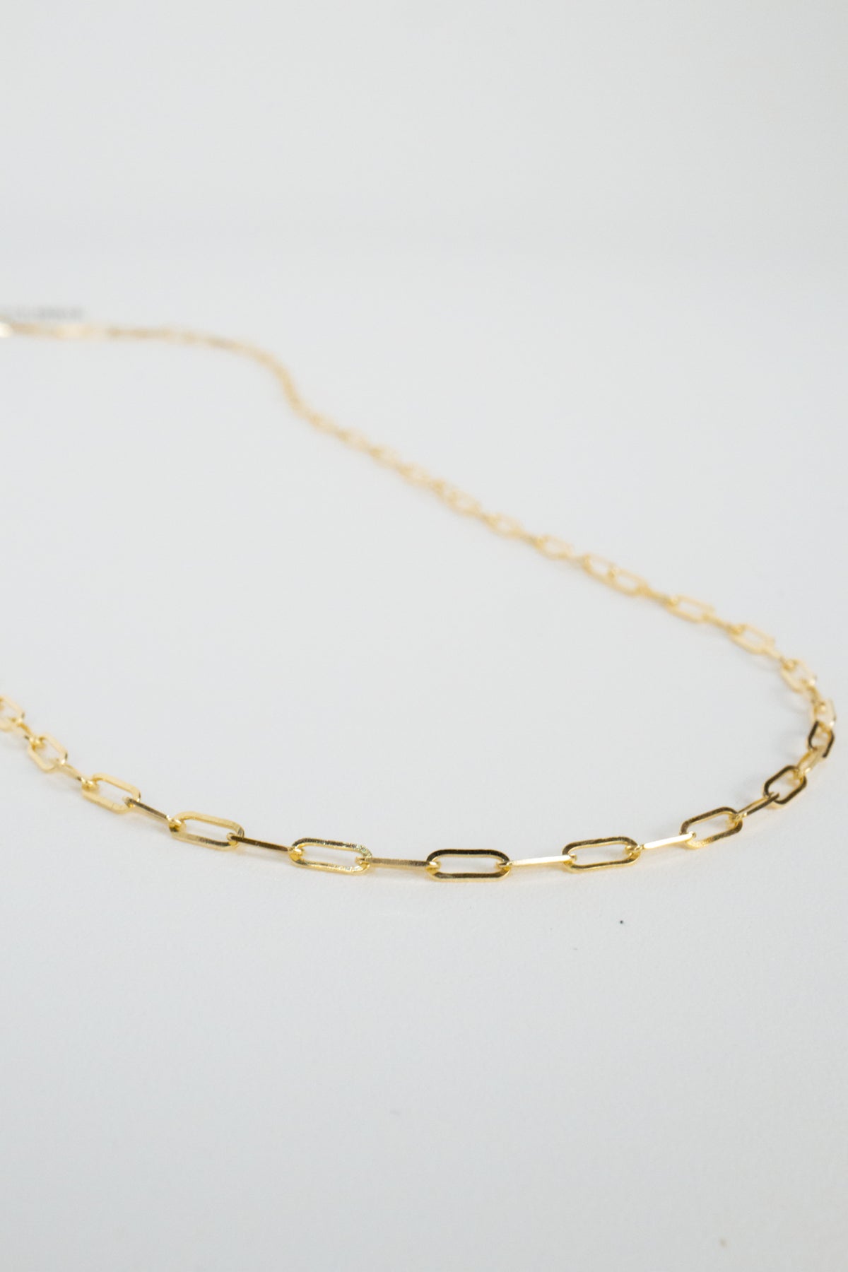 10K Gold Paperclip Necklace