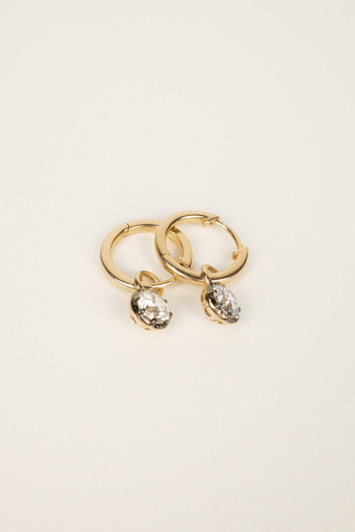 14K Logan Diamond Hoops