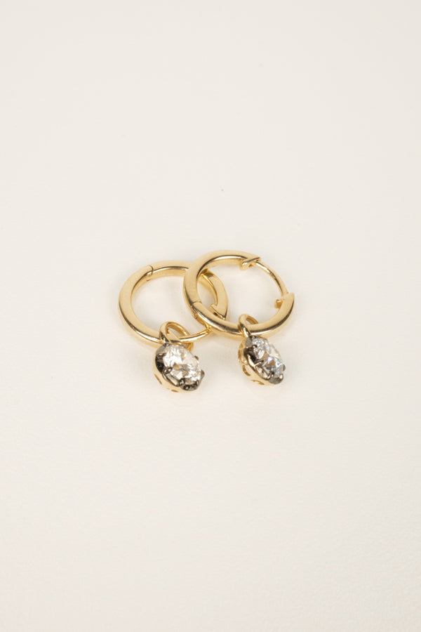 14K Logan Diamond Hoops