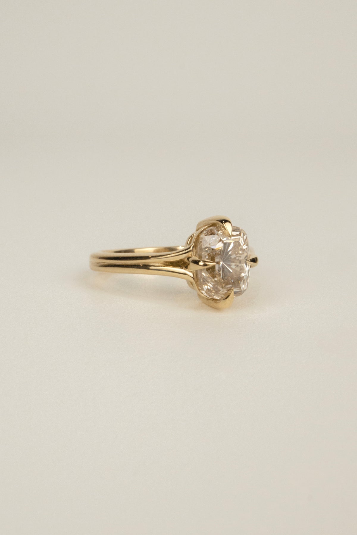Sylvie Engagement Ring (Modified)- 2.7ct Specialty Champagne Cushion