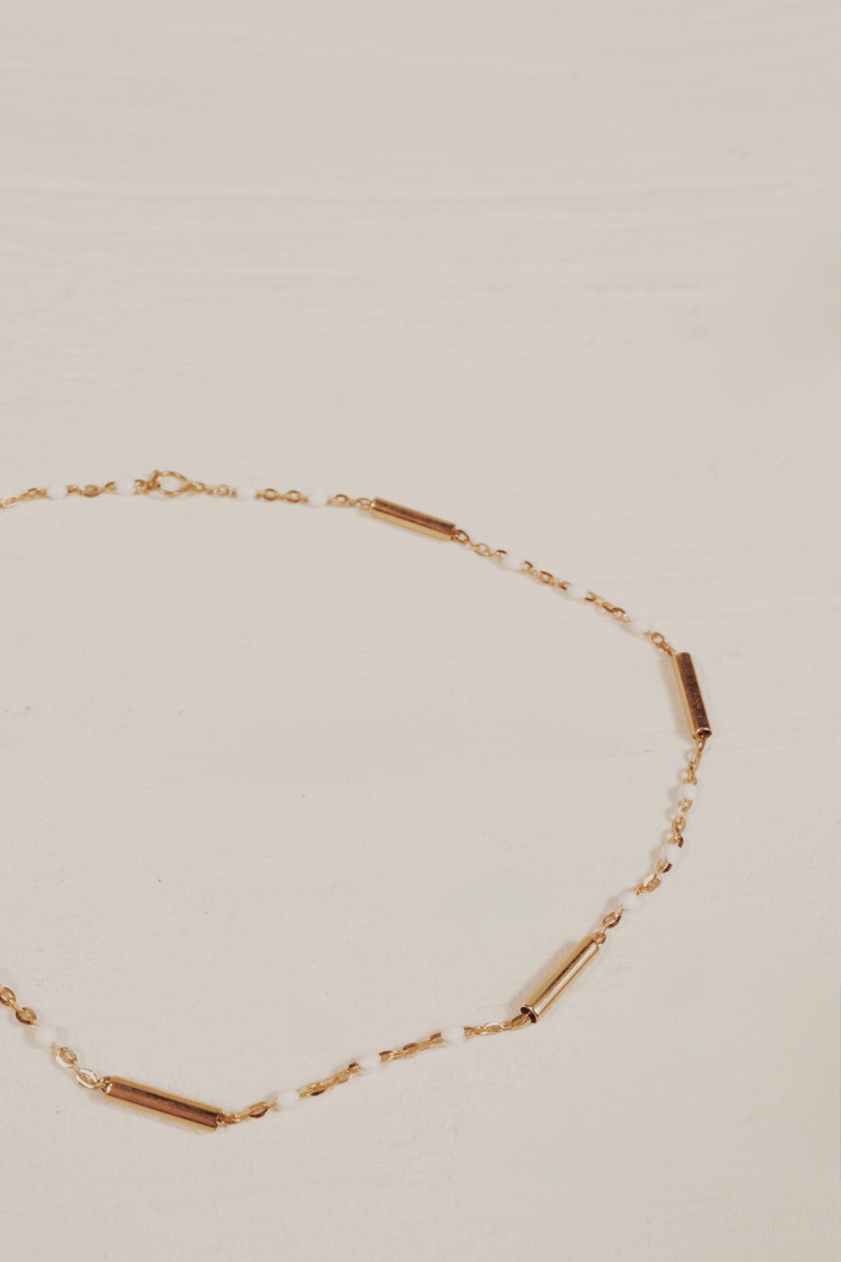 10k White Enamel Bracelet